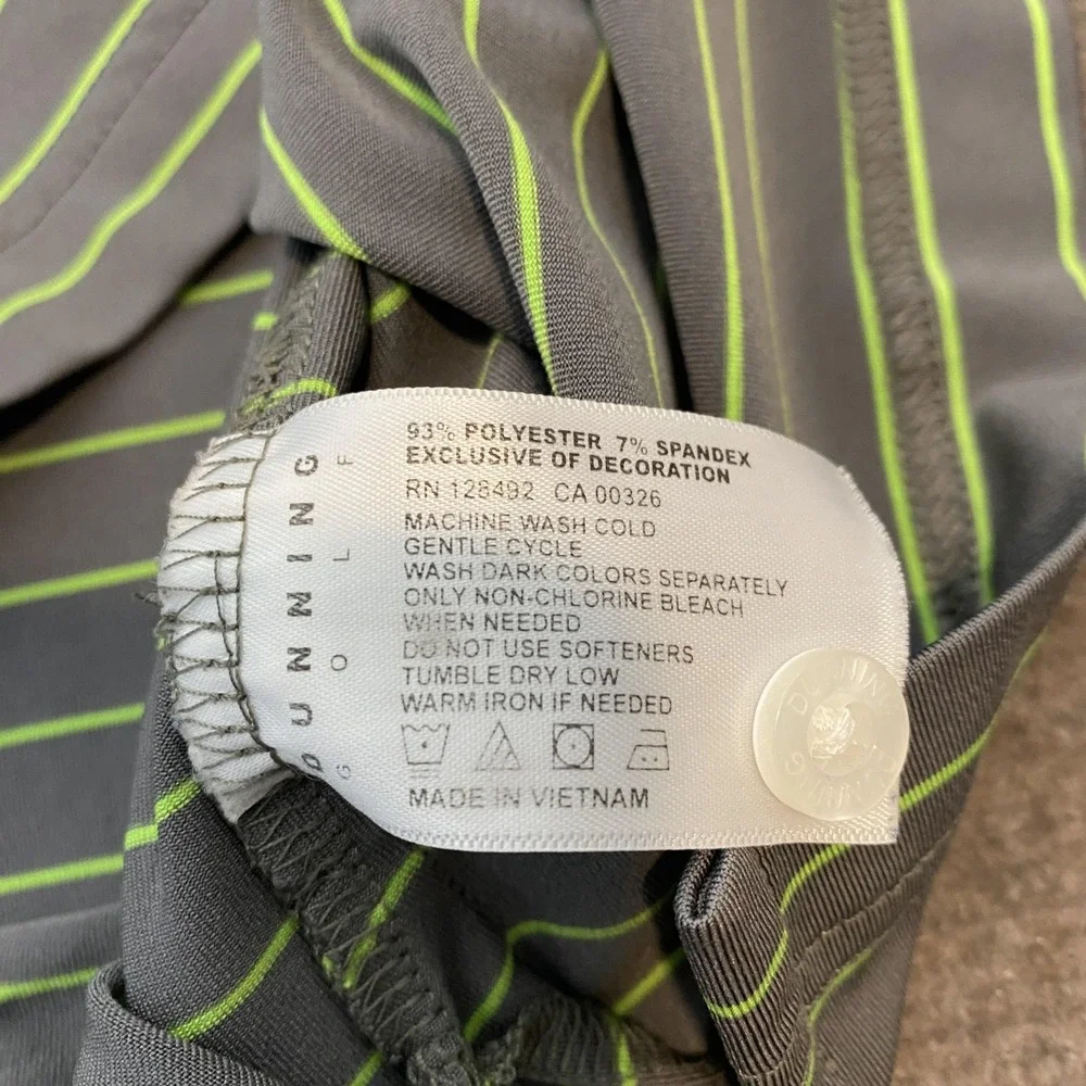 Dunning Golf Polo Shirt Mens Medium Gray Green Stripe Dallas National Golf Club - Picture 6 of 10